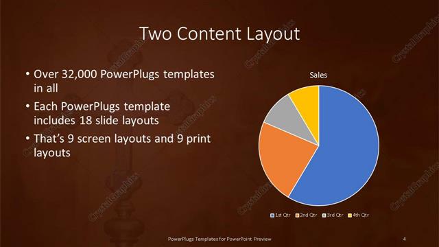 Two Content presentation slide layout