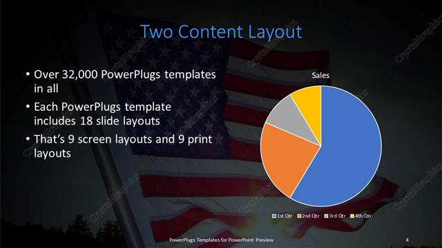 Two Content presentation slide layout