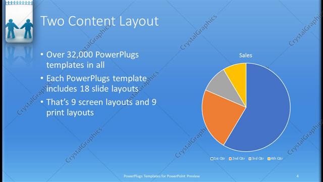 Two Content presentation slide layout