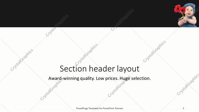 Section Header presentation slide layout