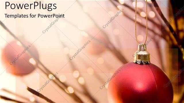  Presentation with holiday - Holiday cheer christmas tree and decorations red ball