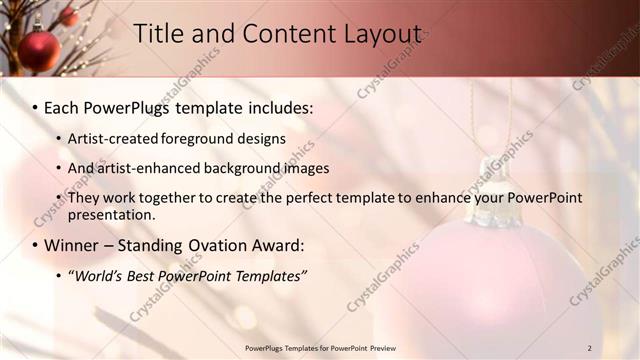 Title and Content presentation slide layout