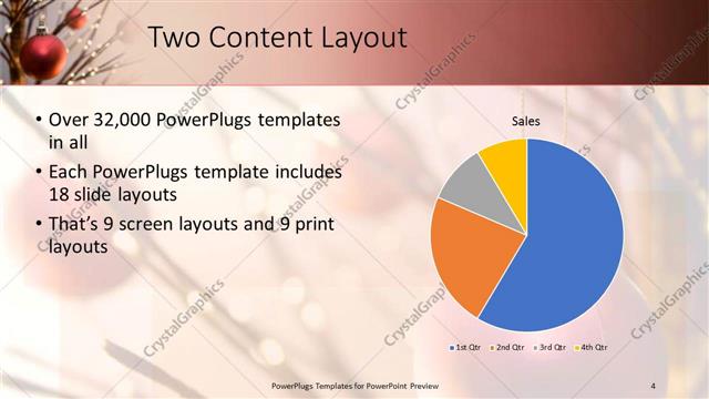 Two Content presentation slide layout