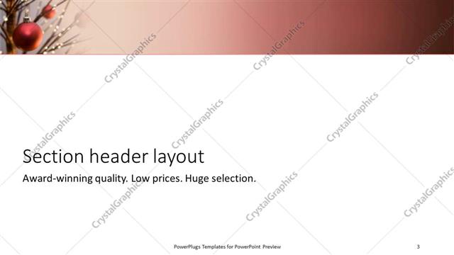 Section Header presentation slide layout