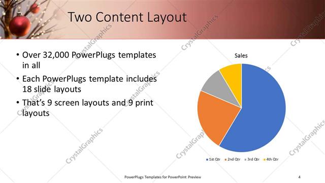 Two Content presentation slide layout