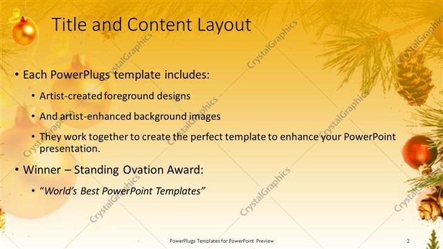 Title and Content presentation slide layout