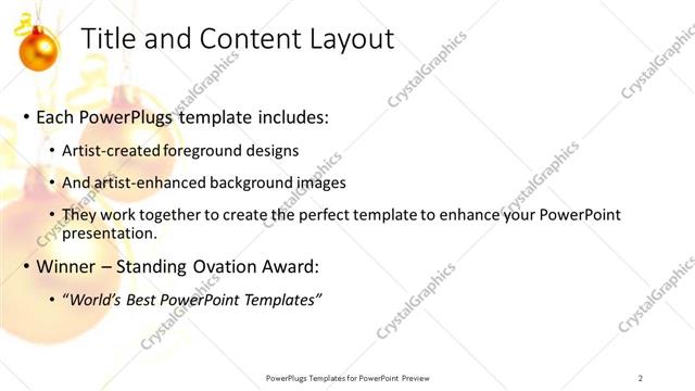 Title and Content presentation slide layout