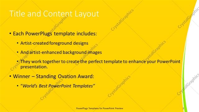 Title and Content presentation slide layout