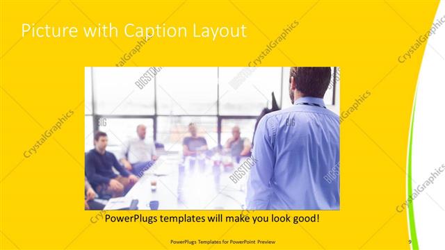 Picture with Caption presentation slide layout