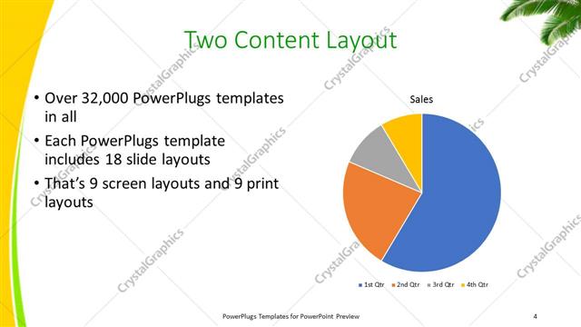Two Content presentation slide layout