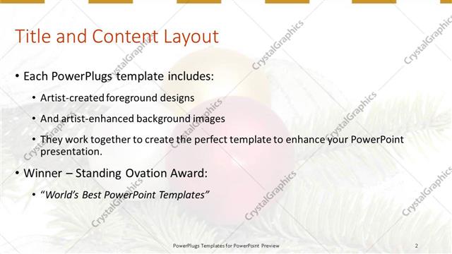 Title and Content presentation slide layout
