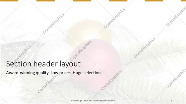 Section Header presentation slide layout