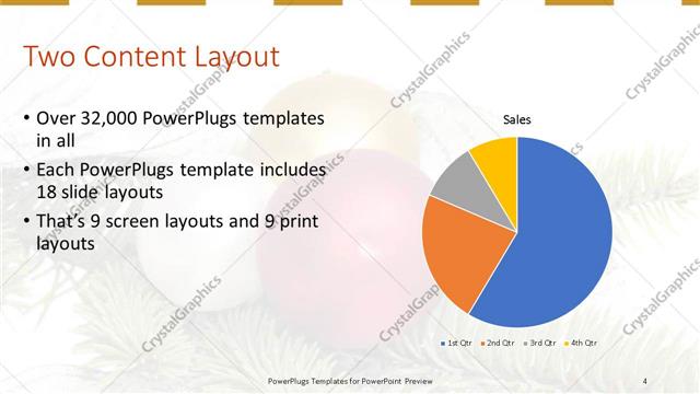 Two Content presentation slide layout