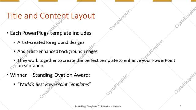 Title and Content presentation slide layout