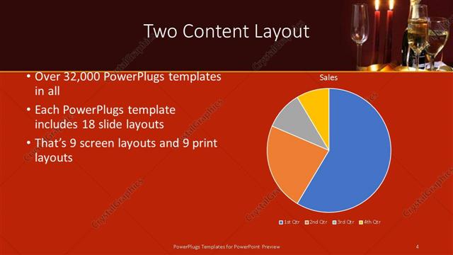 Two Content presentation slide layout