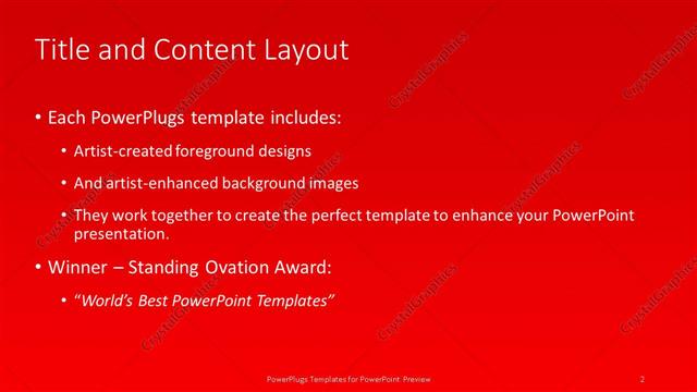 Title and Content presentation slide layout