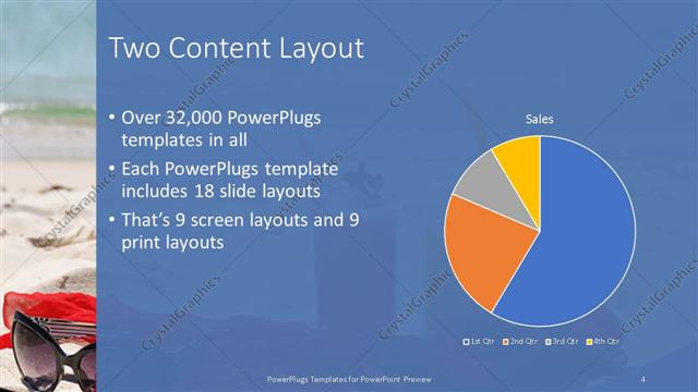 Two Content presentation slide layout