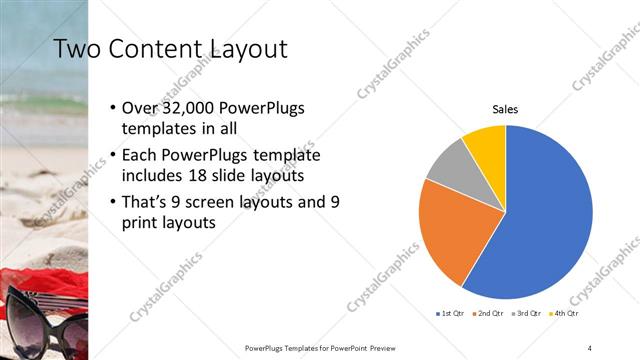 Two Content presentation slide layout