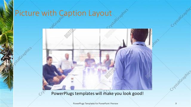 Picture with Caption presentation slide layout