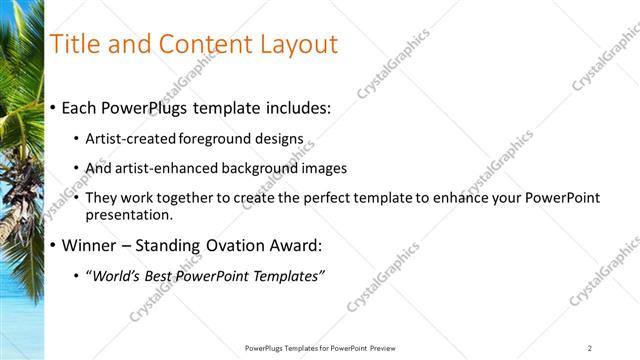 Title and Content presentation slide layout