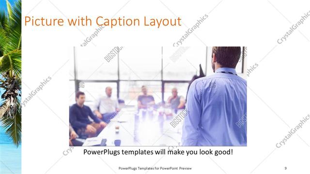 Picture with Caption presentation slide layout