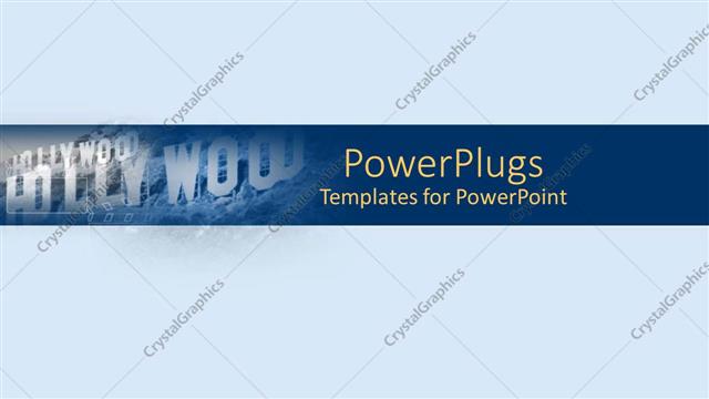 Presentation with hollywood - The hollywood sign with bluish background