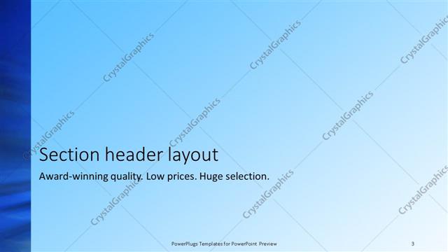 Section Header presentation slide layout