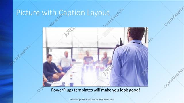 Picture with Caption presentation slide layout