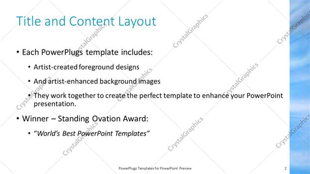 Title and Content presentation slide layout