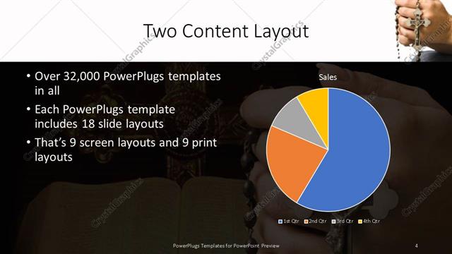 Two Content presentation slide layout