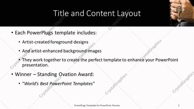 Title and Content presentation slide layout