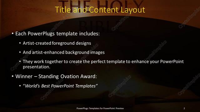 Title and Content presentation slide layout
