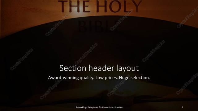 Section Header presentation slide layout