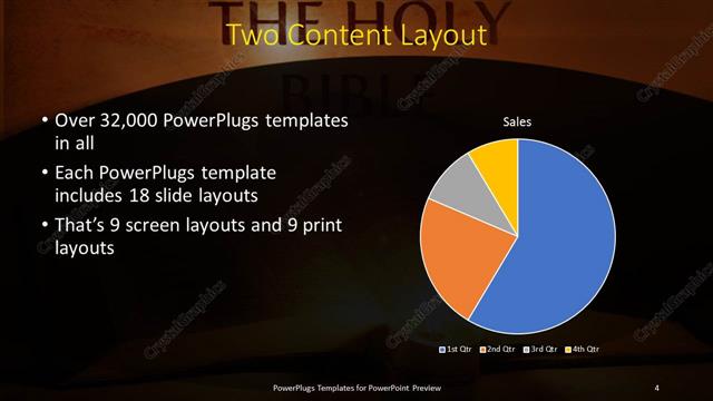 Two Content presentation slide layout