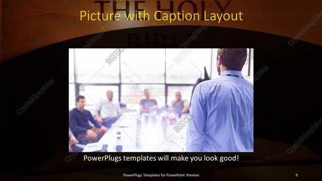 Picture with Caption presentation slide layout