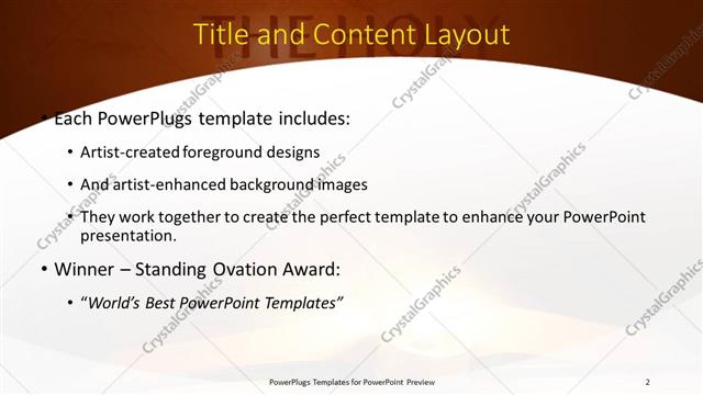 Title and Content presentation slide layout