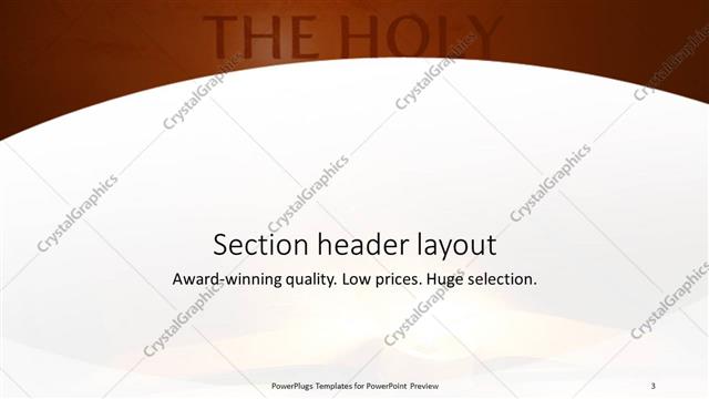 Section Header presentation slide layout