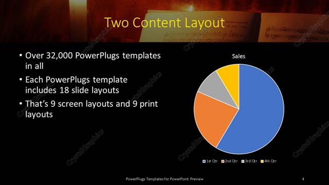 Two Content presentation slide layout
