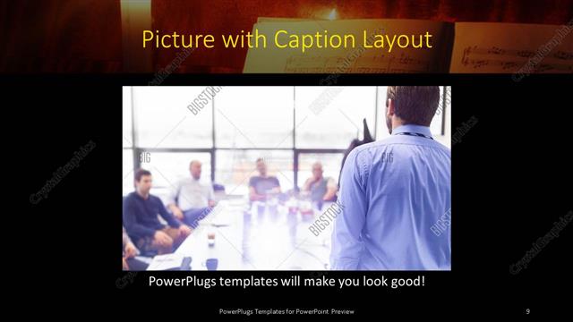Picture with Caption presentation slide layout