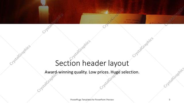Section Header presentation slide layout