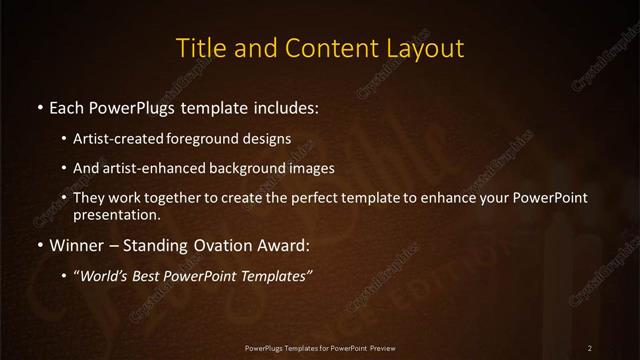 Title and Content presentation slide layout