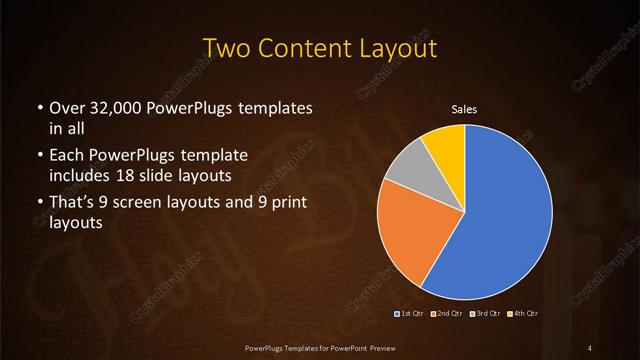 Two Content presentation slide layout