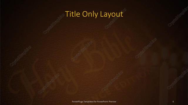 Title Only presentation slide layout