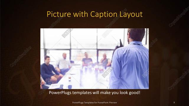 Picture with Caption presentation slide layout