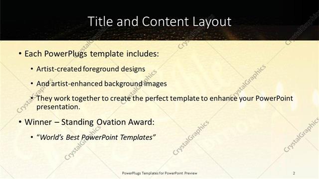 Title and Content presentation slide layout