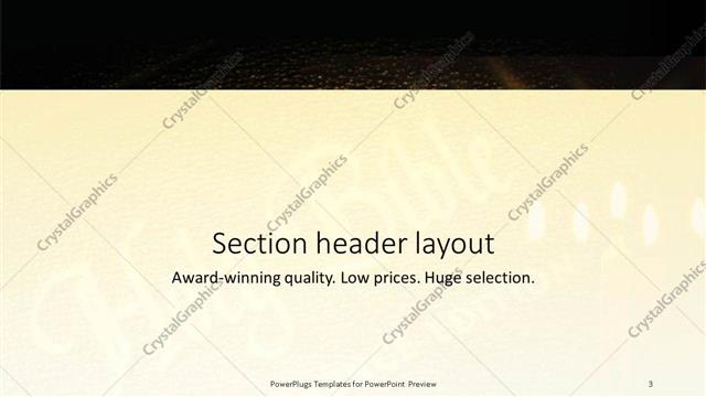 Section Header presentation slide layout
