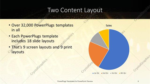 Two Content presentation slide layout