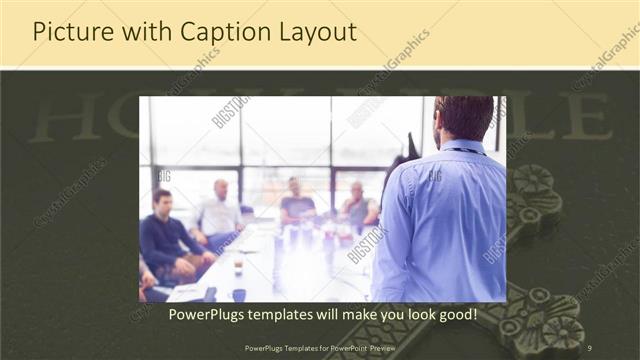 Picture with Caption presentation slide layout