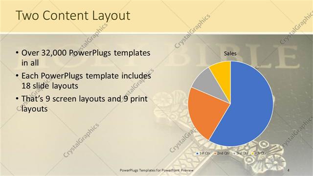 Two Content presentation slide layout