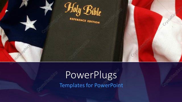  Presentation with america flag - Holy Bible over United States of America flag